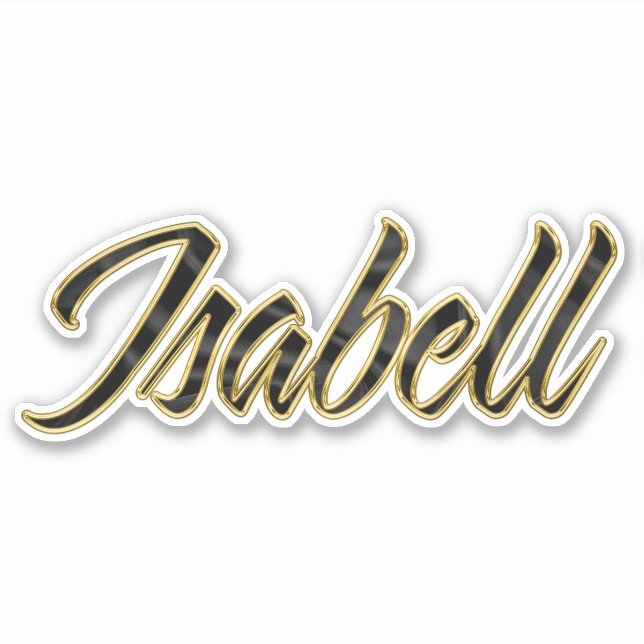 Adesivo Isabell black gold Lettering Aufkleber Sticker (Frente)