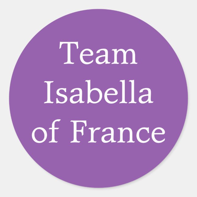Adesivo Isabella da França Rainha da Inglaterra (Frente)