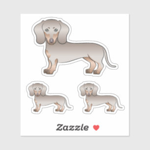 Adesivo Isabella E Tan Cachorro De Desenho Animado Dachshu