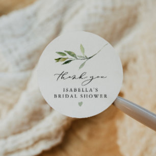 Adesivo ISABELLA Elegant Boho Greenery Leaf Bridal Shower