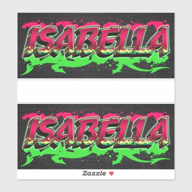 Adesivo Isabella Vorname Name Graffiti Aufkleber Sticker (Folha)