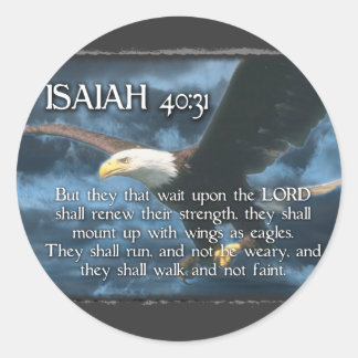 Adesivo ISAIAH 40:31 Montagem com asas como EAGLES