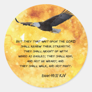 Adesivo Isaiah 40:31 Sticker Cristão