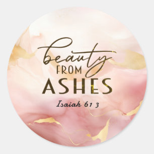 Adesivo Isaiah 61 3 Beleza da Bíblia Ashes Verse Pink