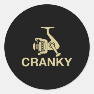 Adesivo Isca de Pesca Vintage Crankit Cranky Divertido Pes