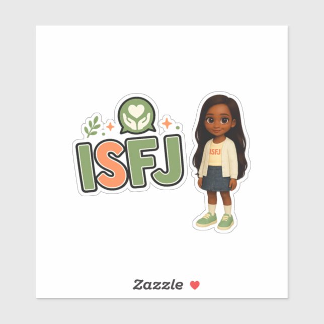 Adesivo ISFJ — A Guardiã da Harmonia (Folha)