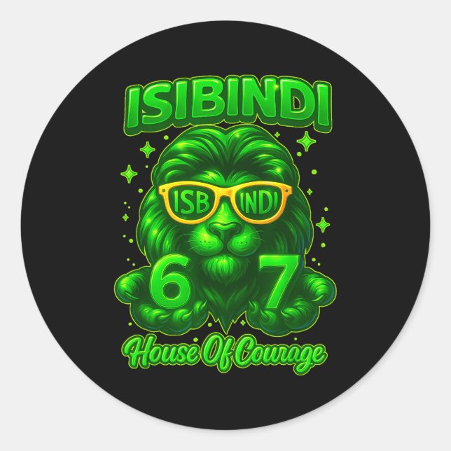 Adesivo Isibindi House Of Courage School System 6 7 Funny  (Frente)