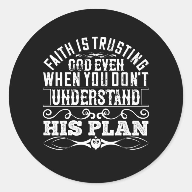 Adesivo Islã - A fé é a confiança de Deus (Frente)