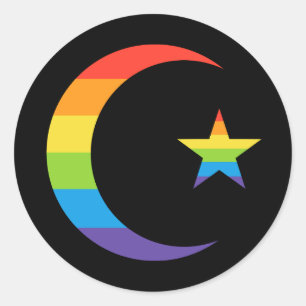 Adesivo Islã Crescente e Estrela Muçulmana Orgulho gay