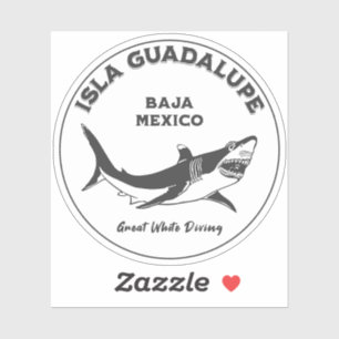 Adesivo Isla Guadalupe Excelente White Shark v2