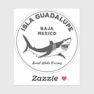 Adesivo Isla Guadalupe Excelente White Shark v2