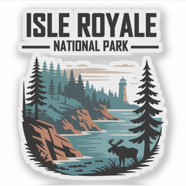 Adesivo Isle Royale National Park Scenderness (Frente)