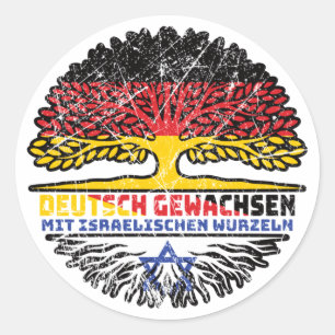 Adesivo Israel Israelisch Deutsch Alemanha Baum Wurzel