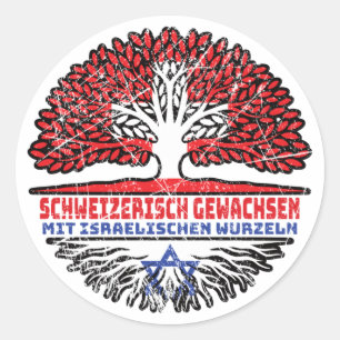 Adesivo Israel Israelisch Schweizer Schweiz Baum Wurzel