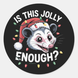 Adesivo Isso é Alegre o Suficiente? Possum de Natal Sarcás
