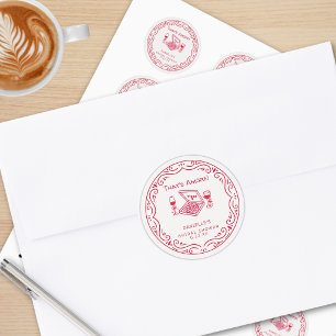 Adesivo Isso É Amor Bridal Shower Caprichoso Desenho à Mão