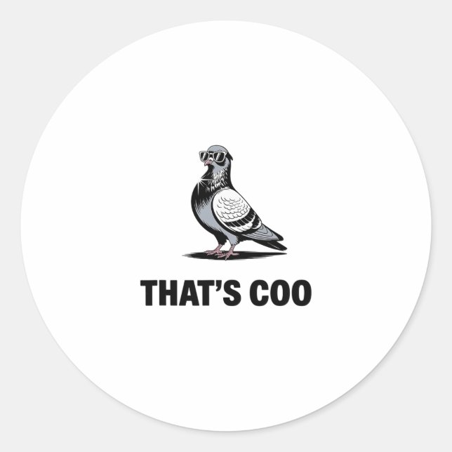 Adesivo Isso é Coo - Pombo Engraçado Com Óculos 2  (Frente)