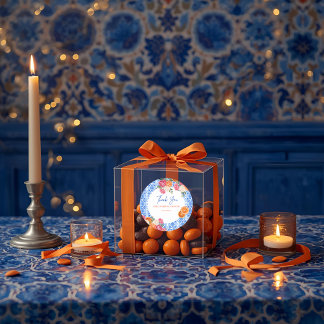 Adesivo Isso é um amor, azulejos azuis mediterrâneos, chá