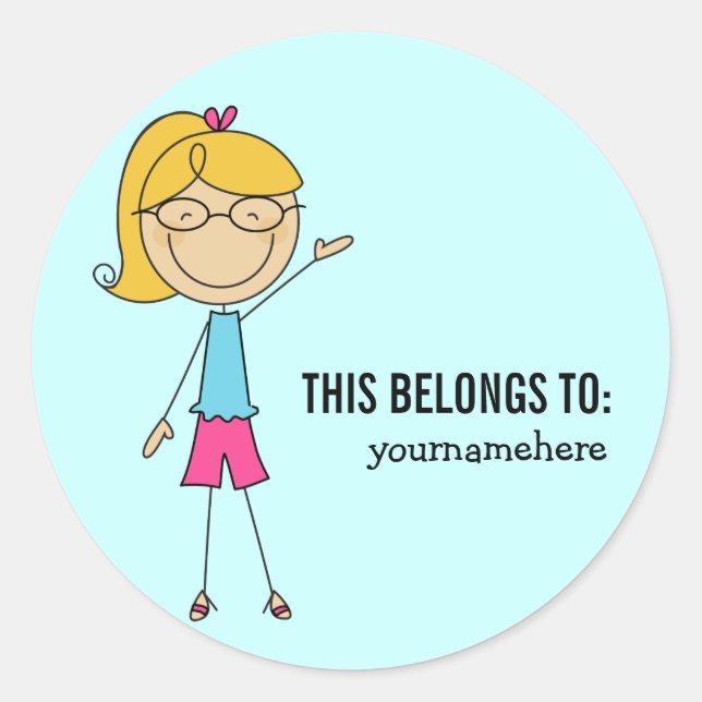 Adesivo ISSO PERTENCE A Vestir uma garota (Frente)