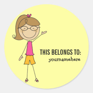 Adesivo ISSO PERTENCE A Vestir uma garota