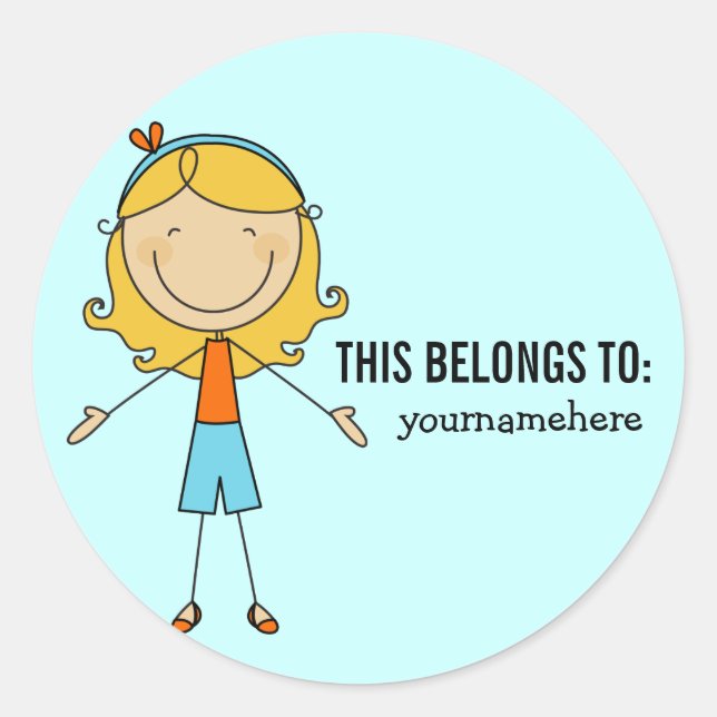 Adesivo ISSO PERTENCE A Vestir uma garota (Frente)