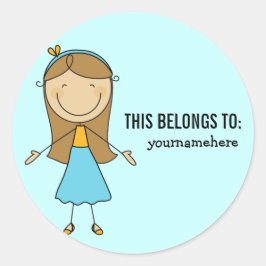 Adesivo ISSO PERTENCE A Vestir uma garota