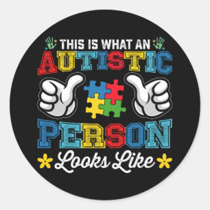 Adesivo Isto É O Que Uma Pessoa Autista Parece Autismo