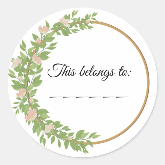 Adesivo Isto pertence a (Frente)