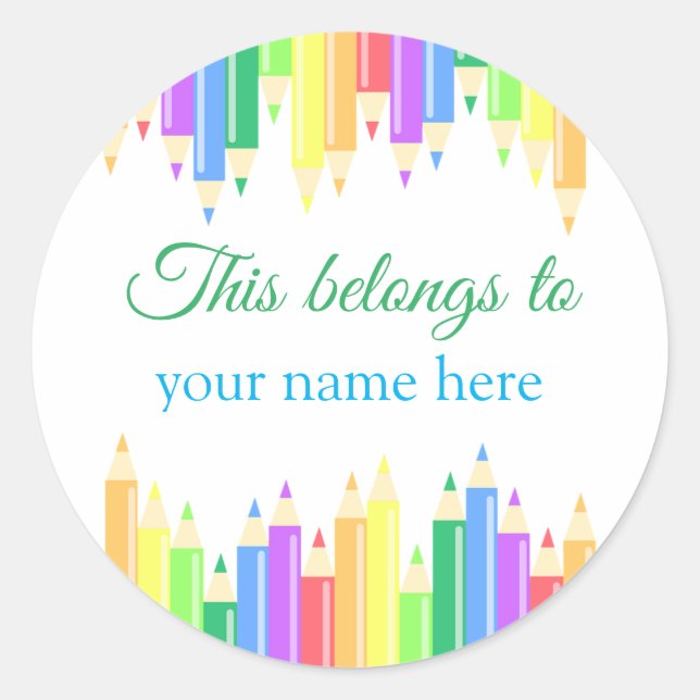 Adesivo Isto pertence a (Frente)