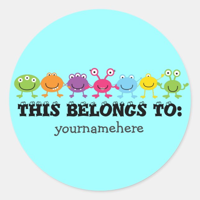 Adesivo ISTO PERTENCE A Alienígenas BONITAS (Frente)