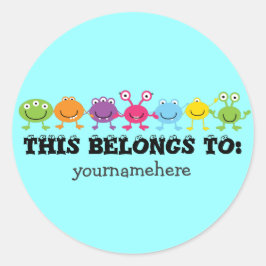 Adesivo ISTO PERTENCE A Alienígenas BONITAS