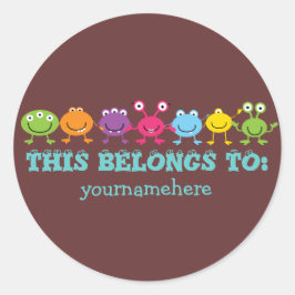 Adesivo ISTO PERTENCE A Alienígenas BONITAS