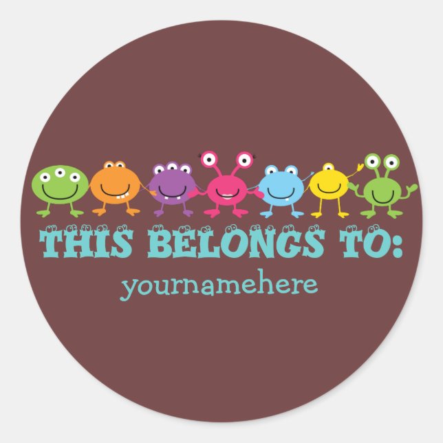 Adesivo ISTO PERTENCE A Alienígenas BONITAS (Frente)