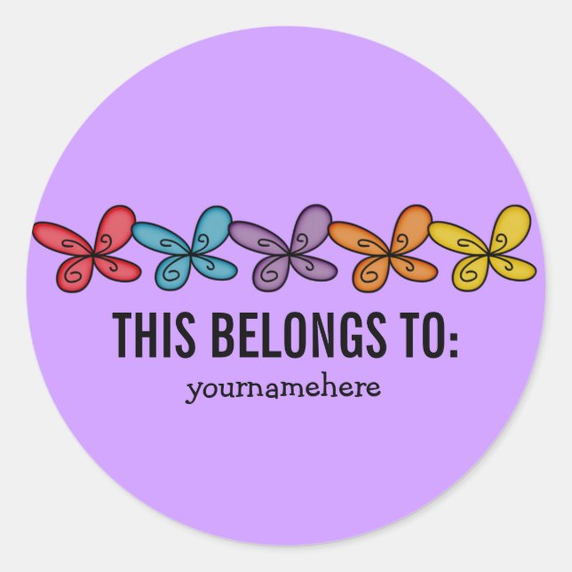 Adesivo ISTO PERTENCE A Vinhetas da Flor da Porta (Frente)