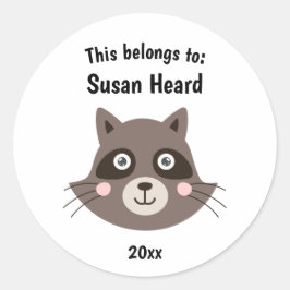 Adesivo Isto pertence ao guaxinim da escola