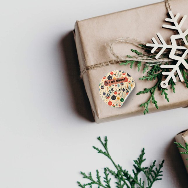 Adesivo It’s All About Jesus – Christmas Sticker #10 (Criador carregado)