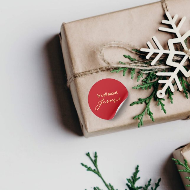 Adesivo It’s All About Jesus – Christmas Sticker #11 (Criador carregado)