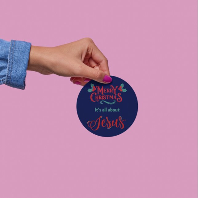 Adesivo It’s All About Jesus – Christmas Sticker #12 (Criador carregado)