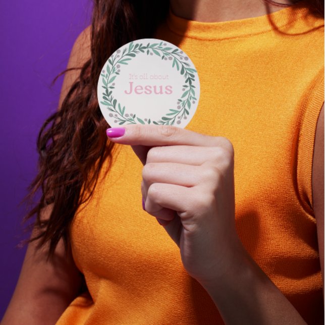 Adesivo It’s All About Jesus – Pastel Christmas Wreath  (Criador carregado)