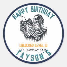 Adesivo It’s Game On Skull – Video Game Birthday