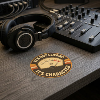 Adesivo It’s Not Clipping, It’s Character – Audio Engineer