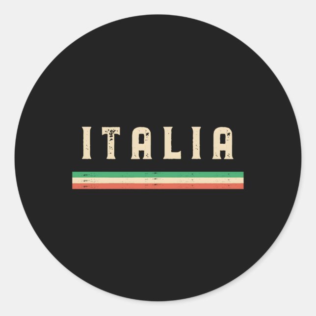 Adesivo Itália com bandeira italiana (Frente)