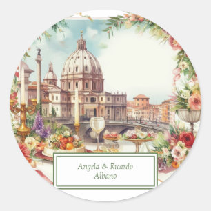 Adesivo Itália Elegante, convite para jantar em Florença,