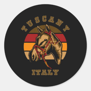 Adesivo Itália Horseck Riding Horse Retro Style Tuscany es