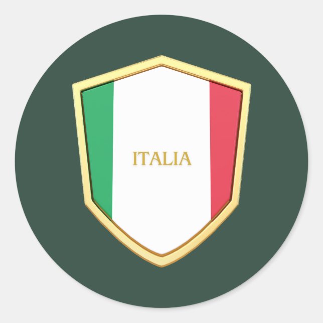 Adesivo Italia Shield Soccer Futebol Fan (Frente)