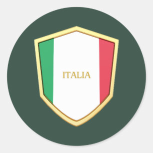 Adesivo Italia Shield Soccer Futebol Fan