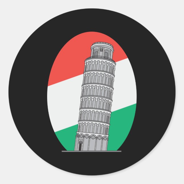 Adesivo Itália Torre de Pisa (Frente)