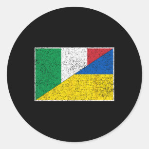 Adesivo Itália Ucrânia Bandeira Italiana Ucraniana Apoio C