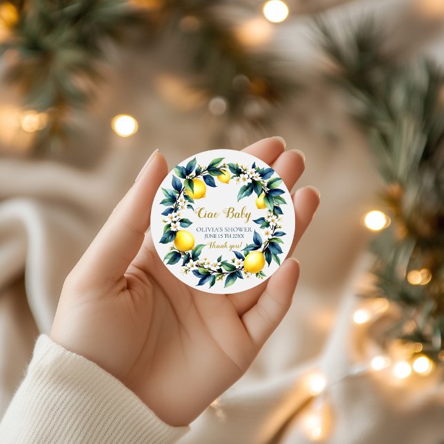 Adesivo Italian Amalfi Ciao Baby Thank You Stickers  (Criador carregado)