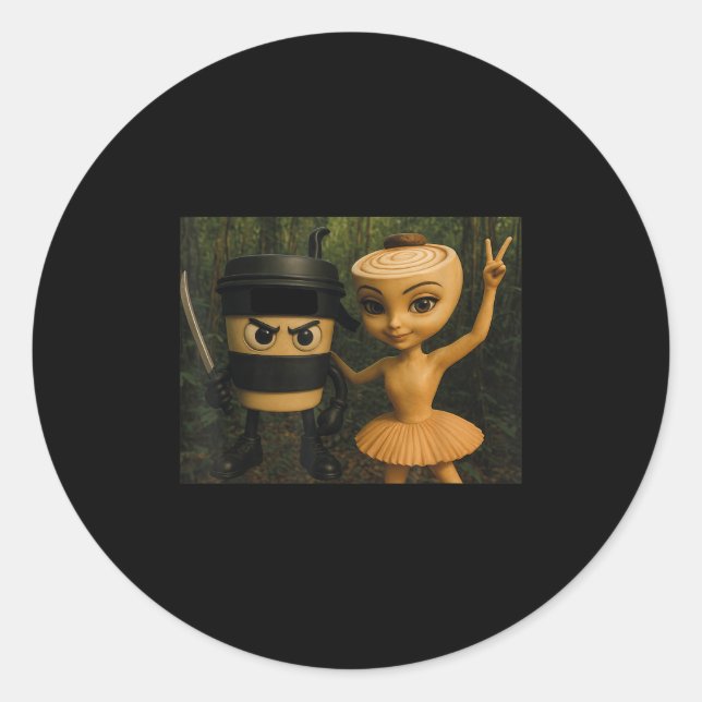 Adesivo Italian Brainrot Ballerina Cappuccina Cappuccino I (Frente)